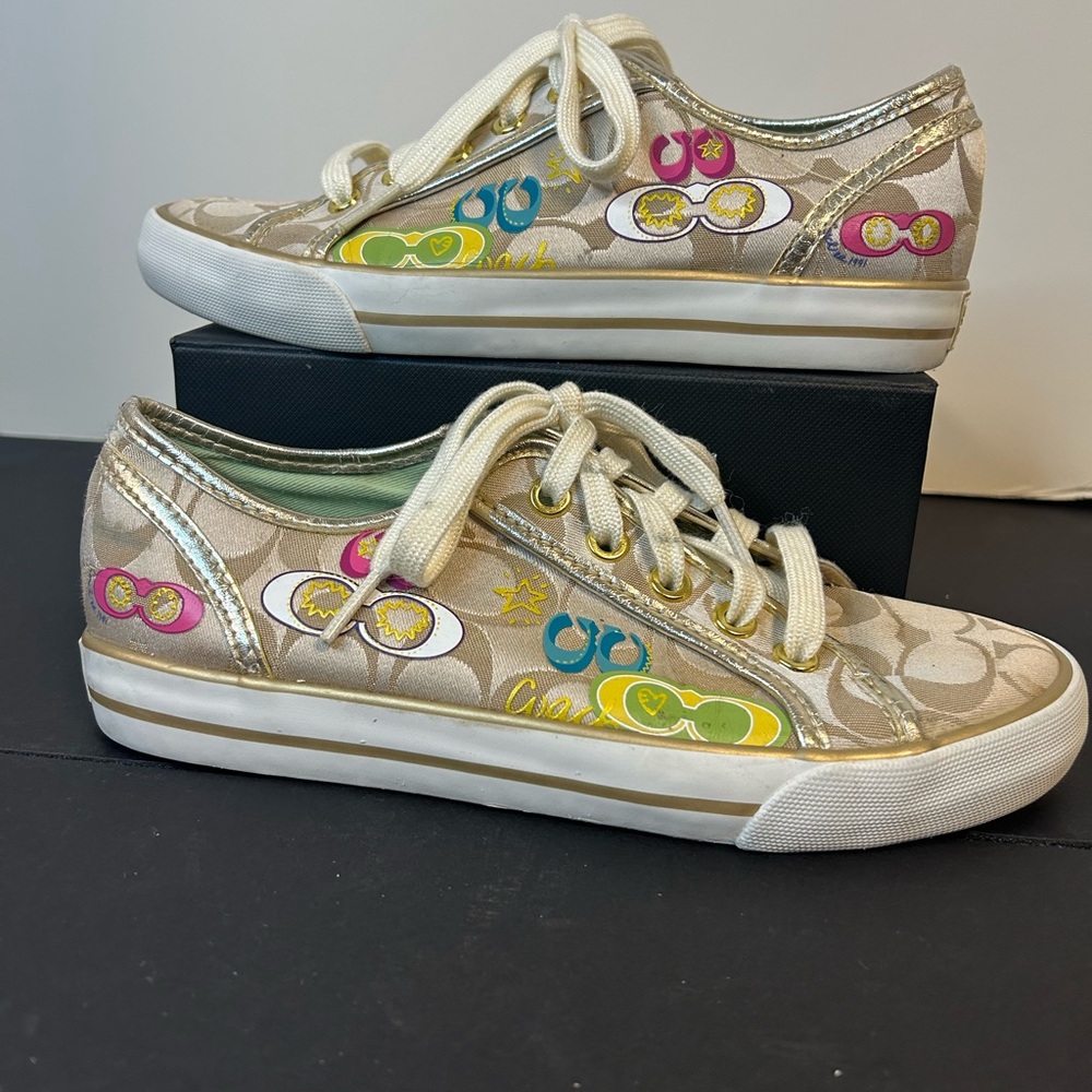 Coach Women's Dee signature Jacard monogrammed low top sneakers